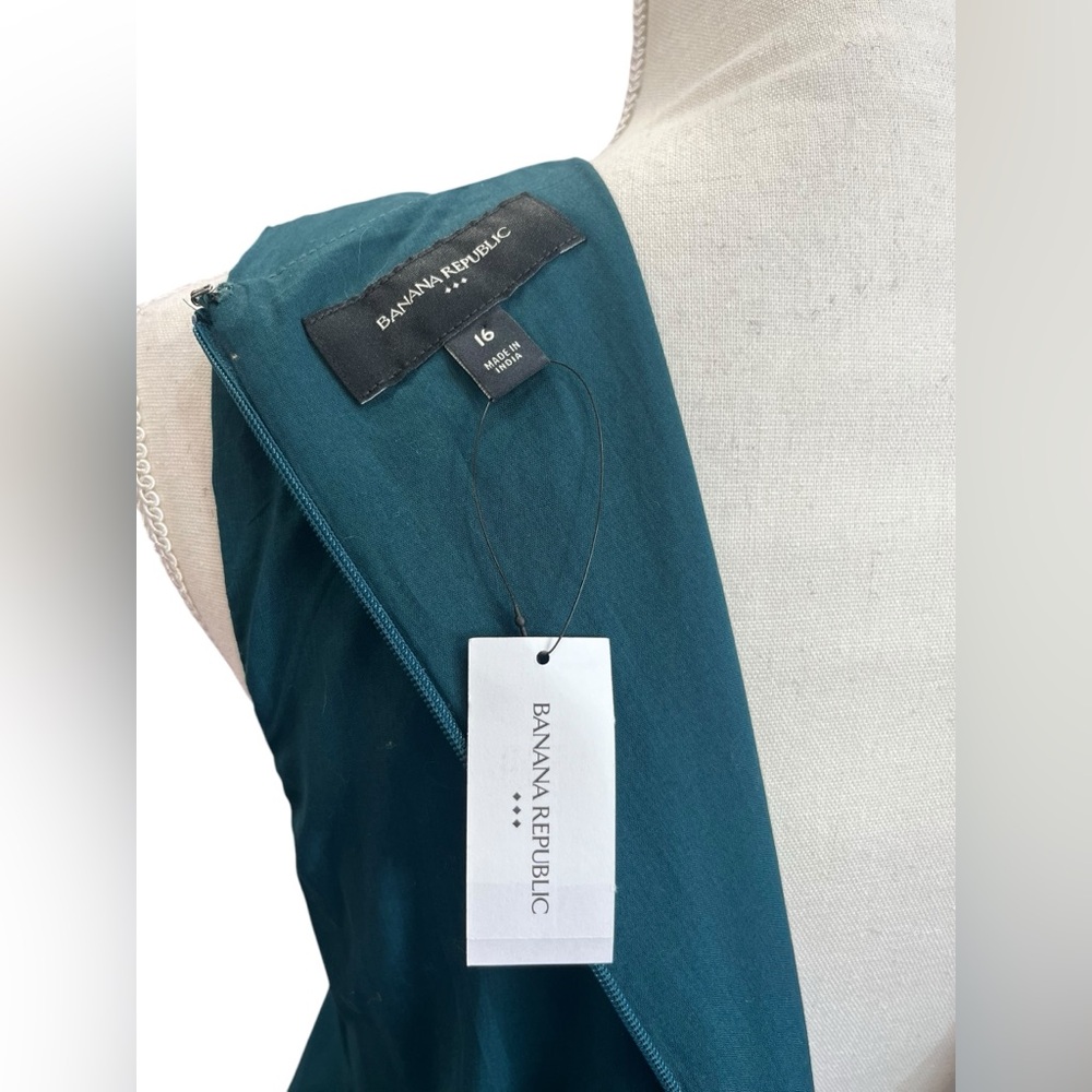 NWT Banana Republic SL Voile Wrap Maxi Dress Deep Sea Teal Size 16 - Picture 10 of 14